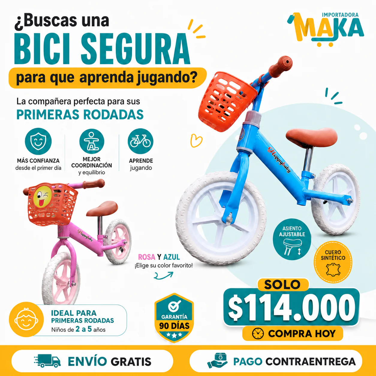 💯 Bici Sin Pedales Anticaídas Kids – Más Seguridad y Equilibrio - Image 7