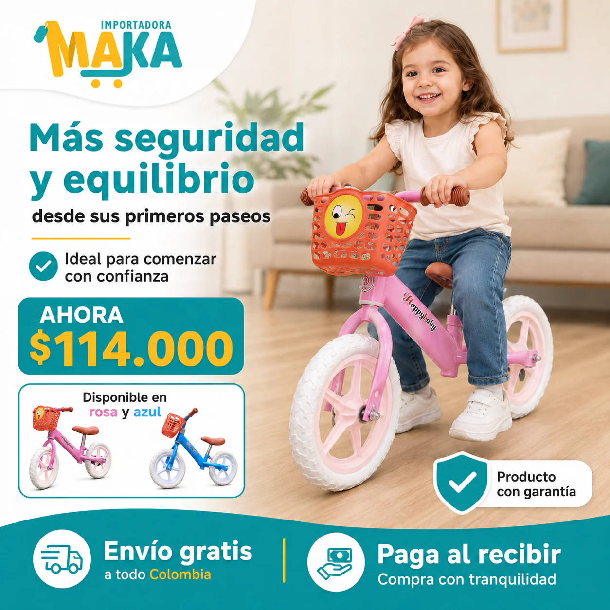 💯 Bici Sin Pedales Anticaídas Kids – Más Seguridad y Equilibrio - Image 8