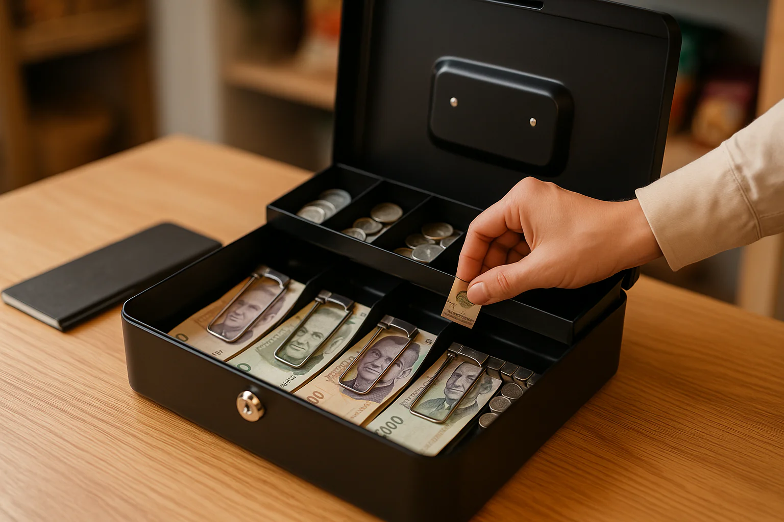 Caja de almacenamiento de efectivo con cerradura TT - Image 6