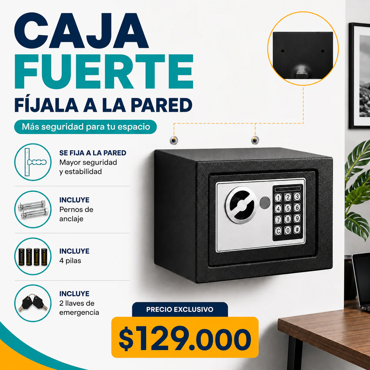 Caja Fuerte De Seguridad Digital TT