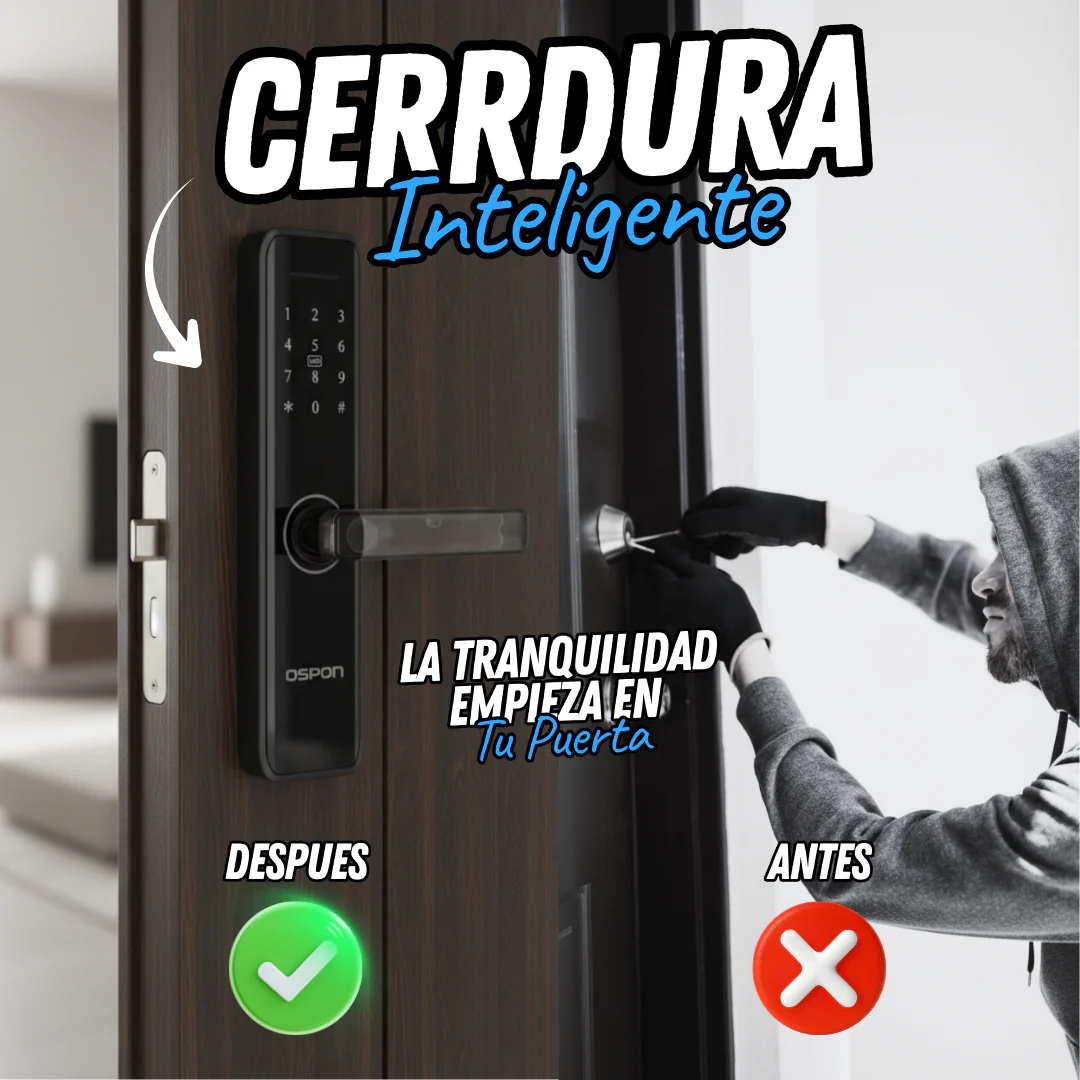 Cerradura Inteligente Con huella, pin, wifi, llave y tarjeta (TT) - Image 3
