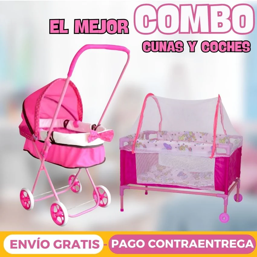 COMBO Cochecito con Cuna. Gratis cuaderno de pintura mágico - Image 6