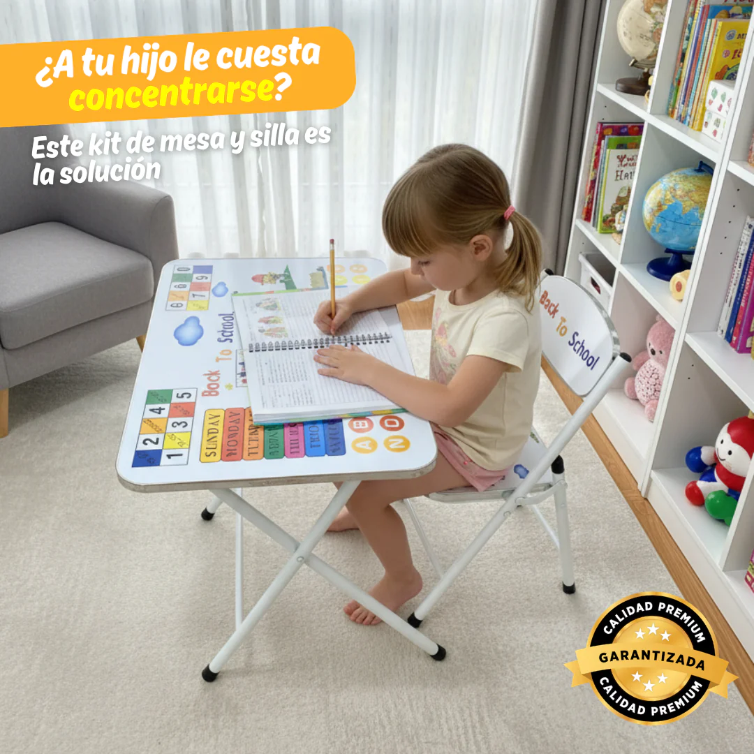 Combo Escritorio Plegable + Silla Infantil PREMIUM UNISEX TT - Image 7