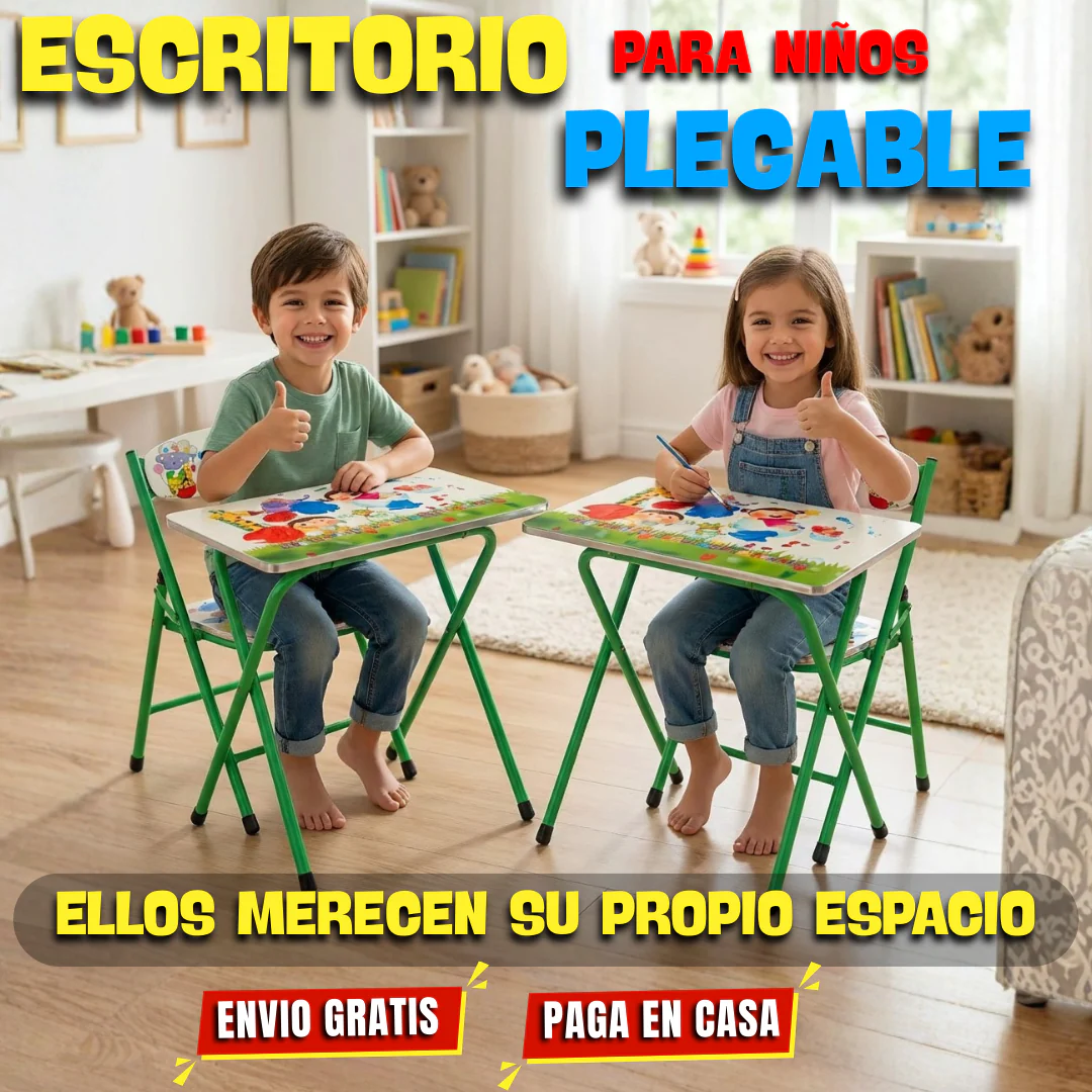 Combo Escritorio Plegable + Silla Infantil PREMIUM UNISEX TT - Image 8
