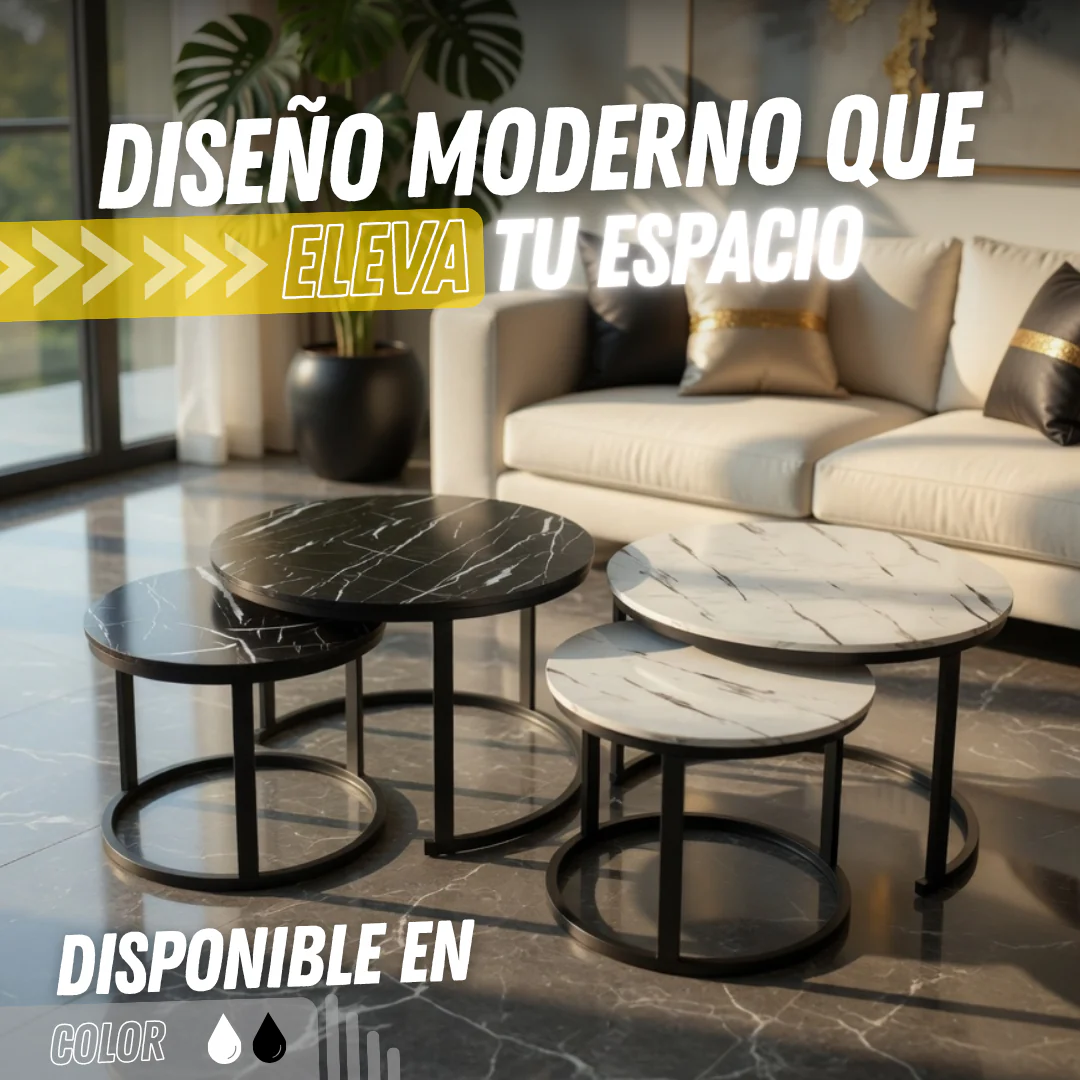 🔥 Mesas de Centro Mármol Premium 2x1 + 6 Ganchos de Terciopelo Gratis 🎁 TT - Image 4