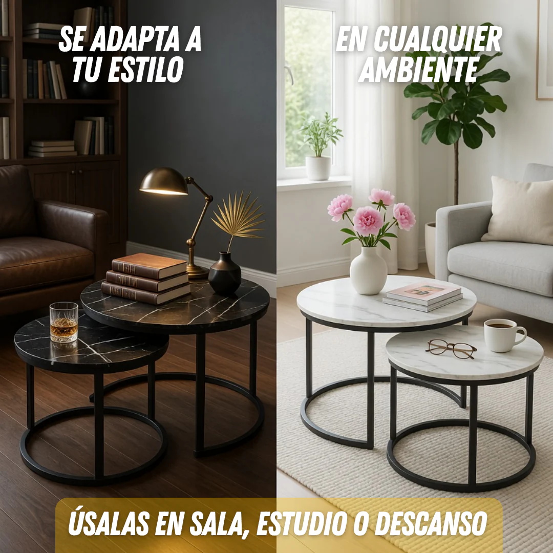 🔥 Mesas de Centro Mármol Premium 2x1 + 6 Ganchos de Terciopelo Gratis 🎁 TT - Image 5