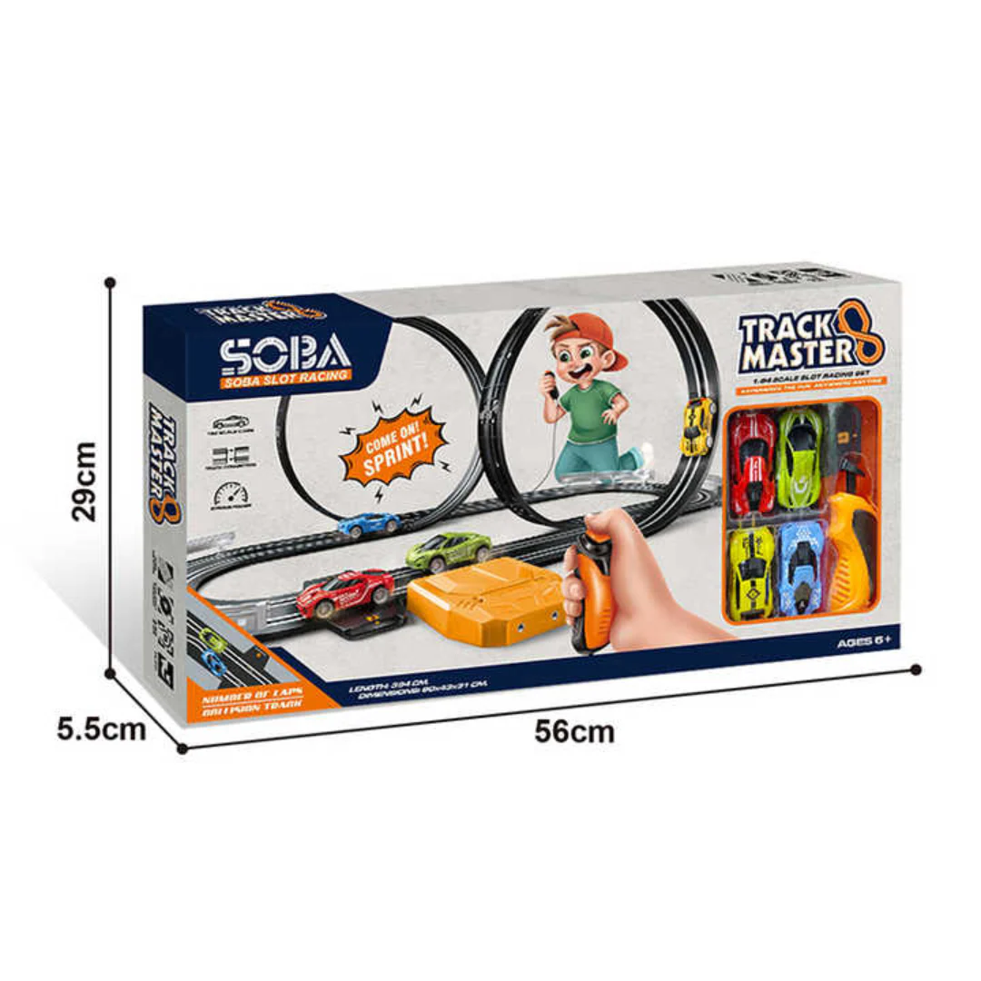 Pista De Carros Soba Slot Racing Track Master Con 4 Carros - Image 2