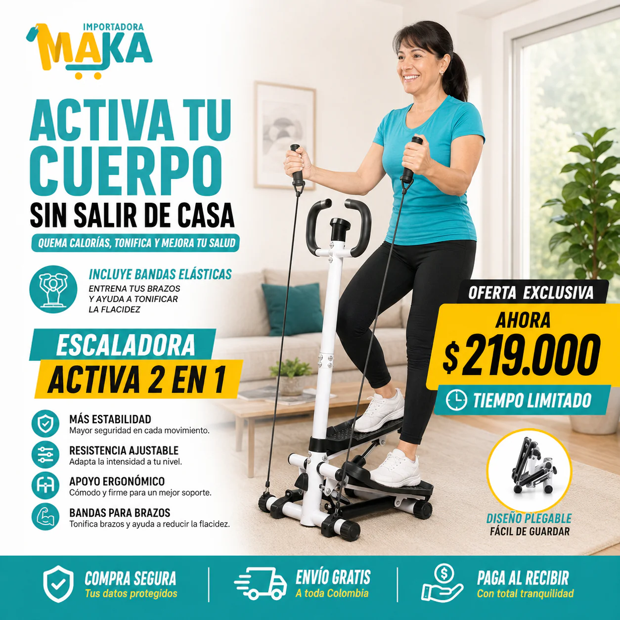 Stepper Activa Tu Cuerpo 2 en 1 🔥💪 (Piernas + Brazos en Casa 🏠✨) - Image 9