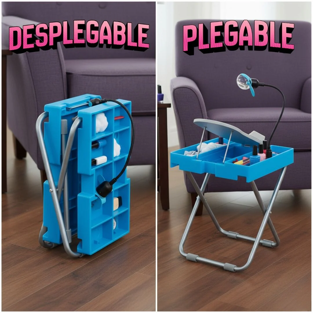 💅 Estación Plegable de Uñas 4 en 1: Pedicure, Lámpara, Lupa y Ventilador ✨ - Image 3